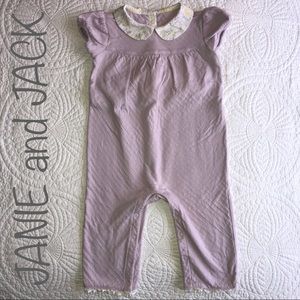 NEW JANIE and JACK Lavender Romper 12-18 MOS.